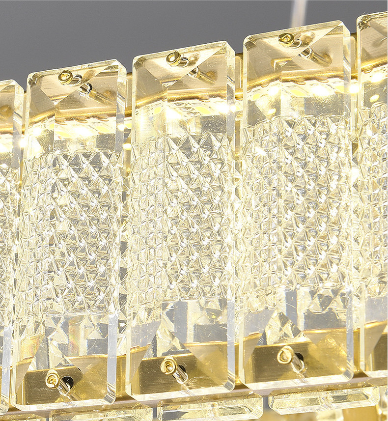 Dimmable Modern Ring Chandelier 90W 315W 3 Ring Crystal Pendant Light