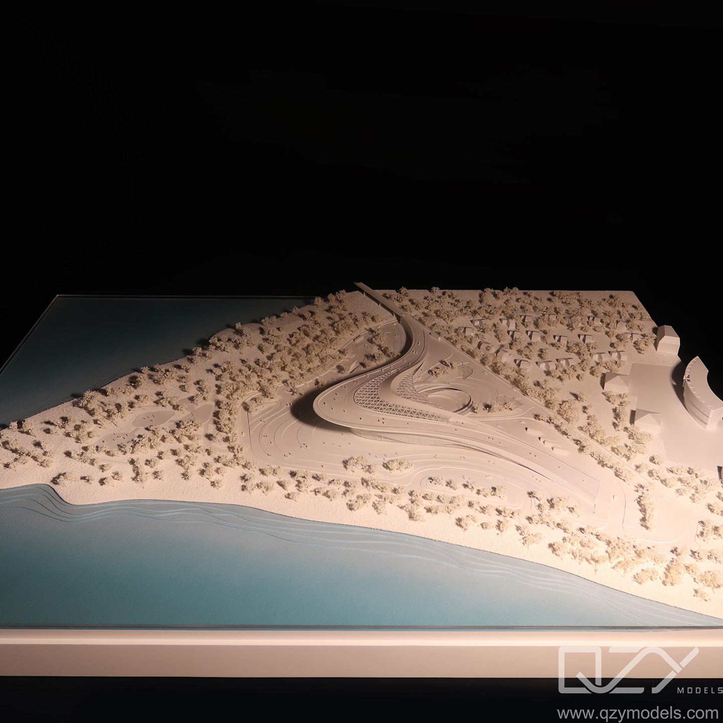 Conceptual Architectural Concept Model Making Company Aecom 1/500 Hubei Xunlong Hall