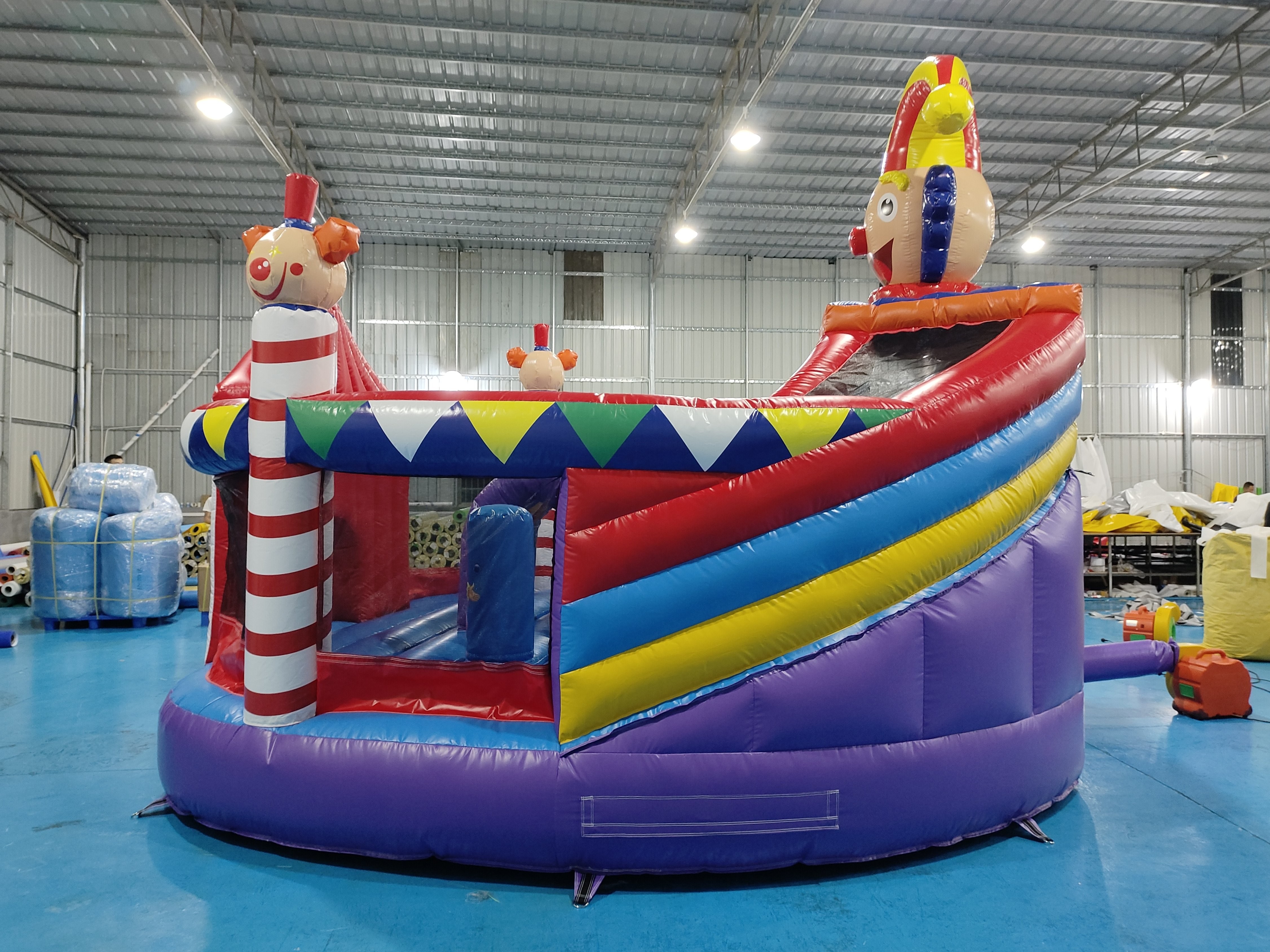Inflatable Castle Inflatable Bounce House With Slides Clown Circus Inflatable Combo For Party For Kids