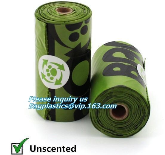 Earth-friendly Dog 100% Compostable Bags for Poop,4Refill Rolls,60Bags Total, Pet Dog Waste Poop Plastic Garbage Bag 100