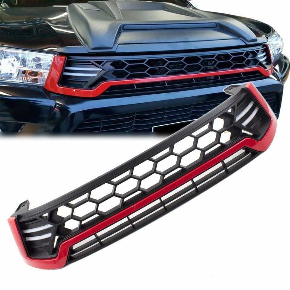 Black And White Front Car Front Grill For Toyota Hilux Revo 2015 - 2017