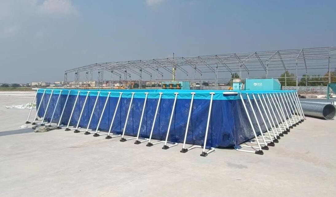 25Mx5M Outdoor PVC Tarpaulin Swimming Pool Metal Frame