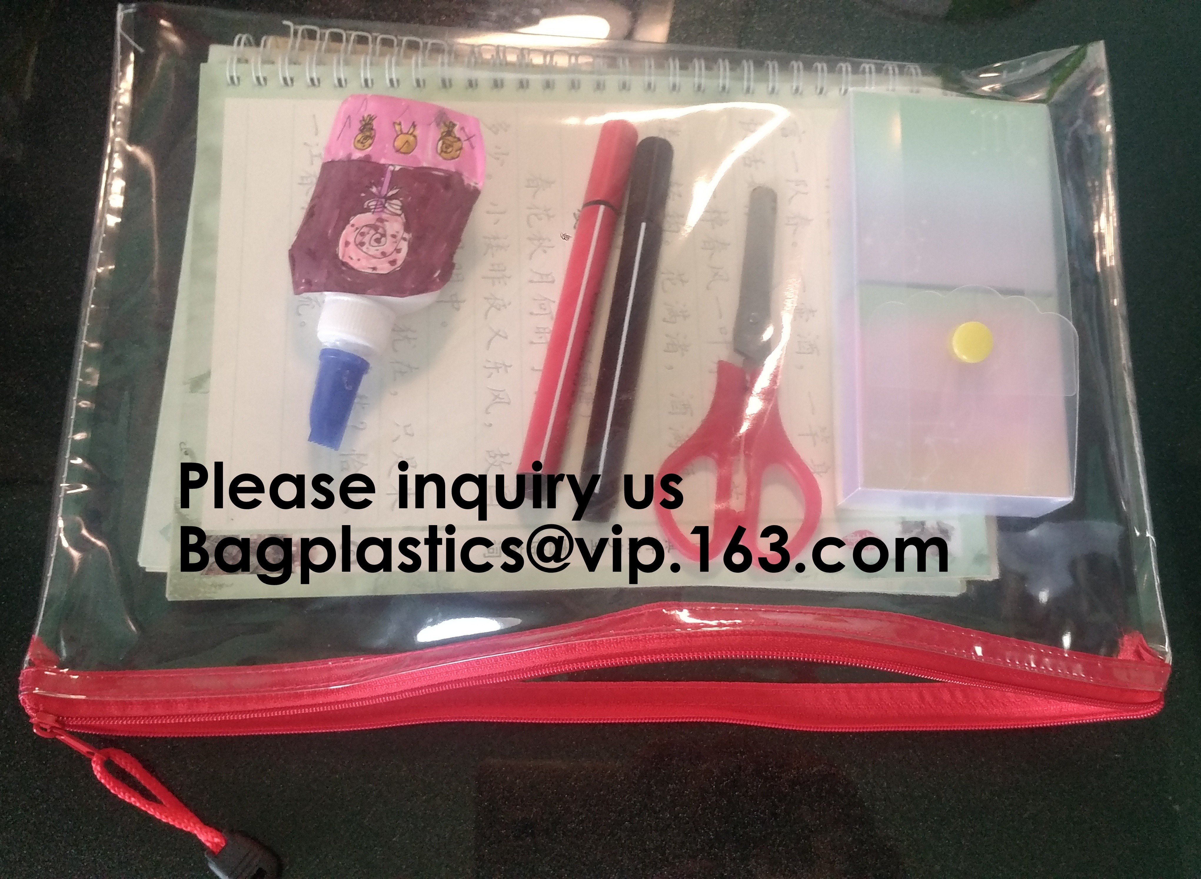 Resealable Clear Reclosable Stand Up Pouches Plastic Seal Zip Lock Bags Poly Bag,gridding document zip bag with metal ho