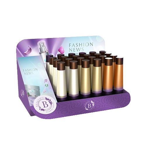 Satin Coating Display Carton Boxes , Custom Cardboard Countertop Displays Linen Lamination