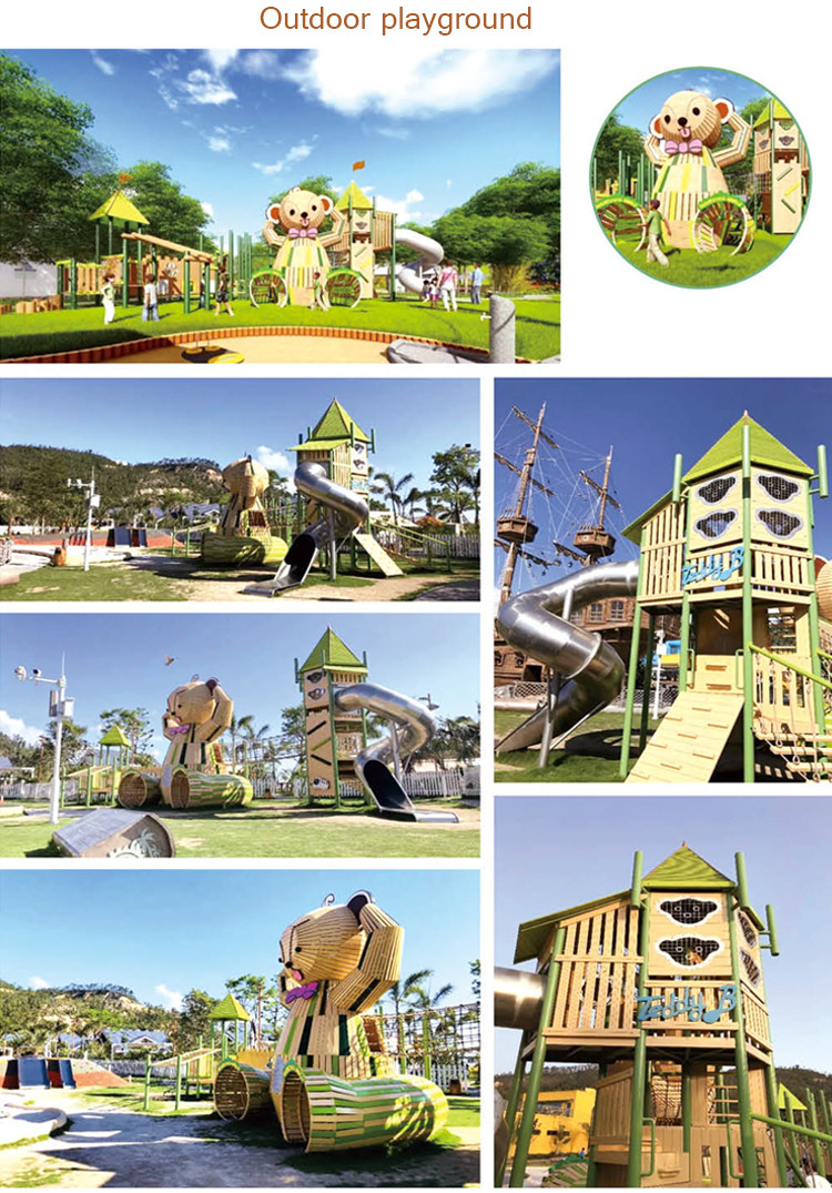 Different Combinations Adventure Playground Equipment , Outdoor Playground Equipment