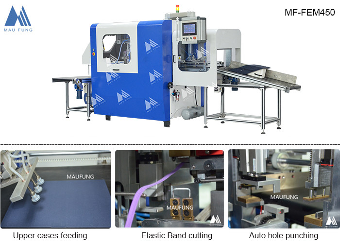 Fully Auto Hard Cover Elastic Band Joining Machine Notebook Elastic Band Binding Machine MF-FEM450
