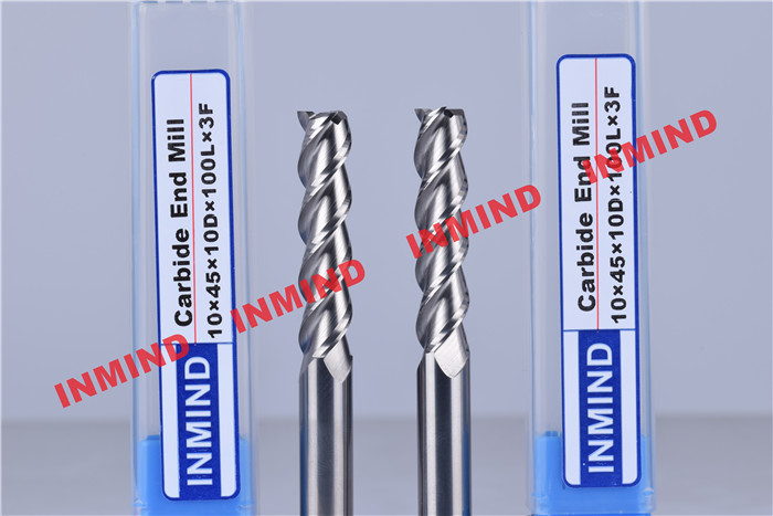 Standard Length Type 2 Flute Aluminum End Mill For Aluminum Bright Finish No Coating