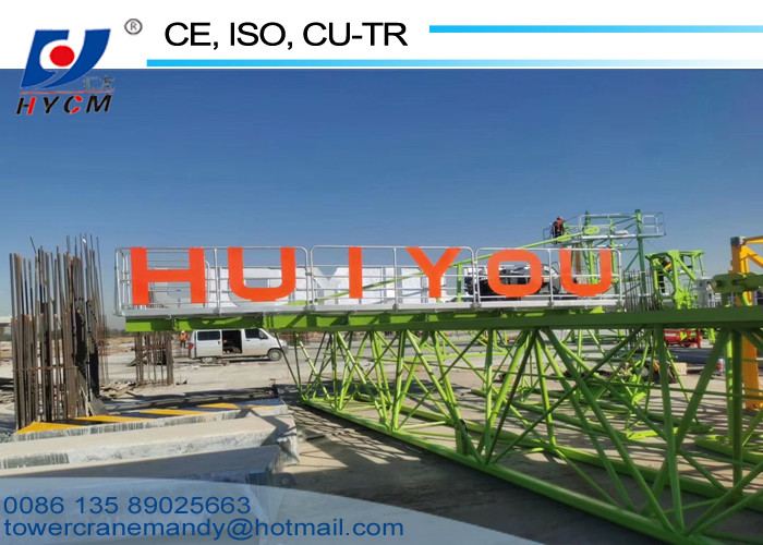 10tons D5020 Luffing Jib Tower Crane 50 meters Lifting Jib Lenght 3.0t End Load