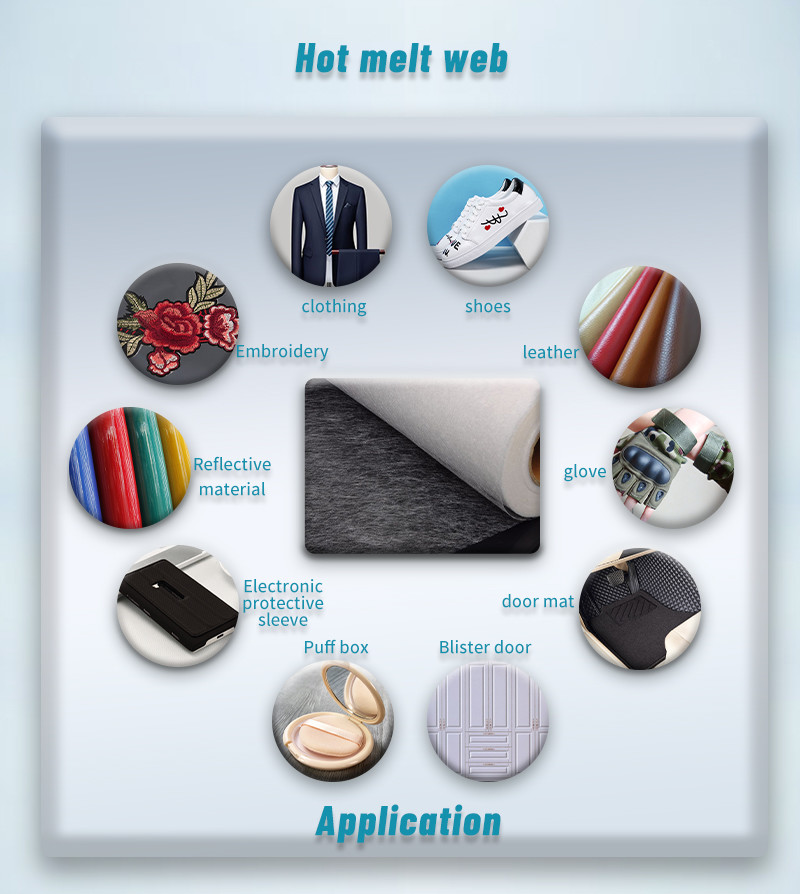 0.1mm Transparent Fusible Web Textile Fabric With Strong Bond Strength