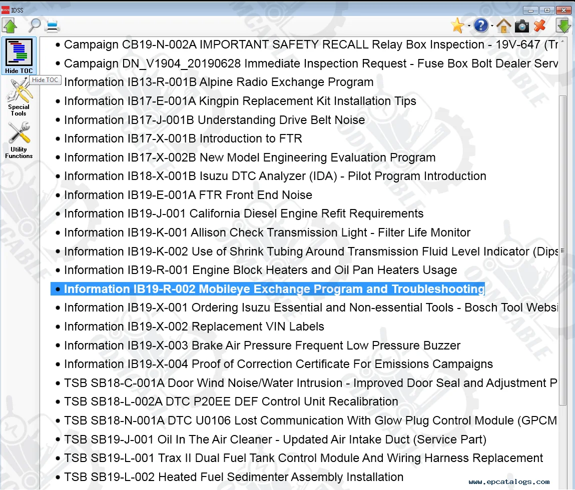 Truck Excavator For ISUZU IDSS III Diesel Engine Diagnostic Tool G-IDSS E-IDSS ISUZU Commercial Vehicles EURO6/EURO5