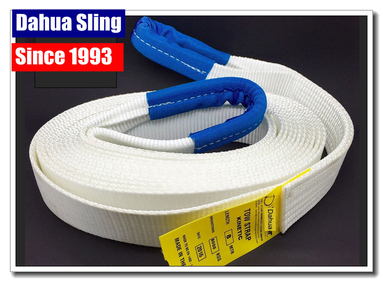 Commercial Polyester Winch Extension Strap 4WD Snatch Strap For Winch Recovery