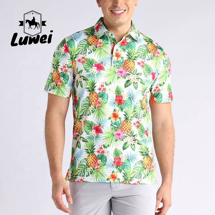 Spring Sublimated Embroidery Polo Shirts Polyester Formal Short Sleeve