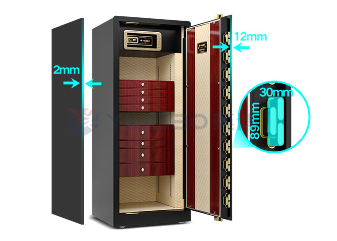 Dual Alarm Luxury Smart High End Jewelry Safe Solid Steel 170kg Watch Safe With Winder