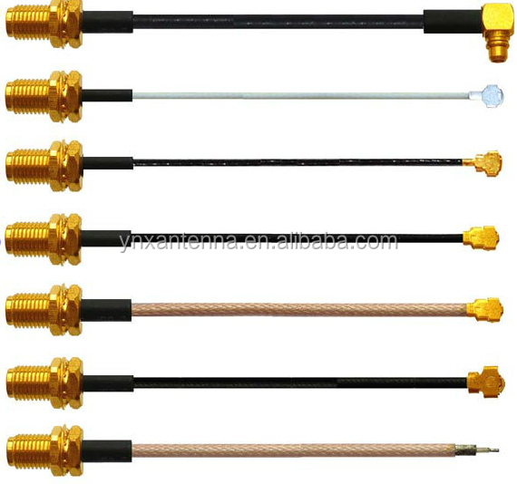 2 Conductor RG1.13 Cable SMA Female Connector Pigtail Cable for Antenna Requirement
