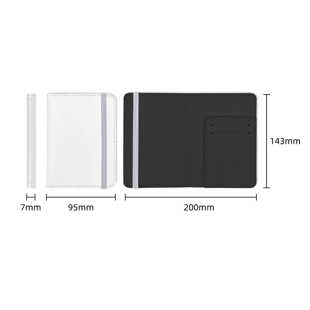 Custom Full Image Printing Colorful Sublimation Blank Leather Passport And ID Card Holder For Sublimation Photos Printing