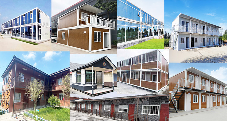 Steel Structure Modern Prefab Container Homes Glass Wool Roof