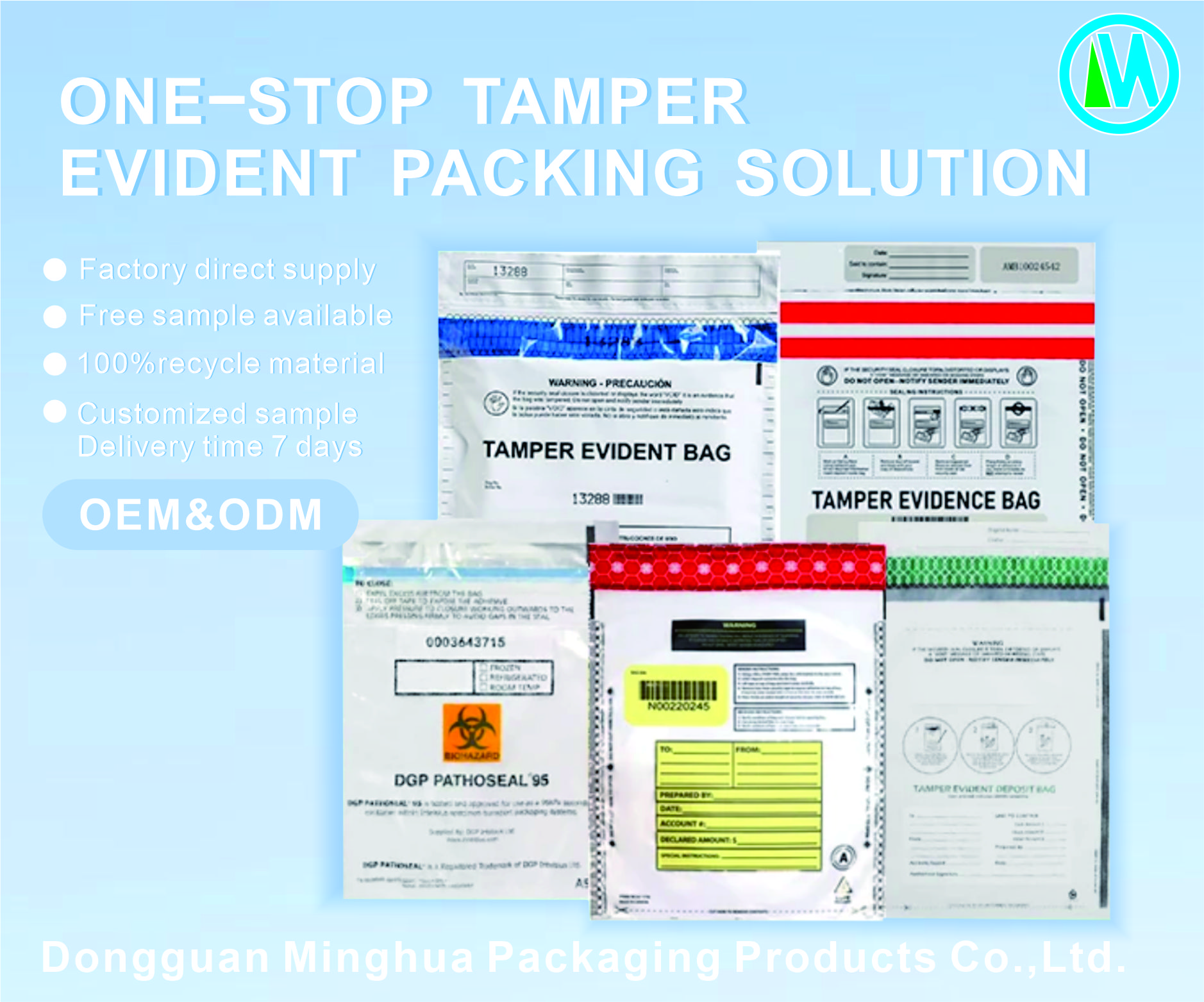 Evidence Cash Bag Customized Color for Secure Tamper Evident Bank Pouch and Collectio