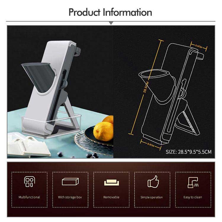 3 Sharp Blades Multifunction Safe Vegetable Cutter Manual