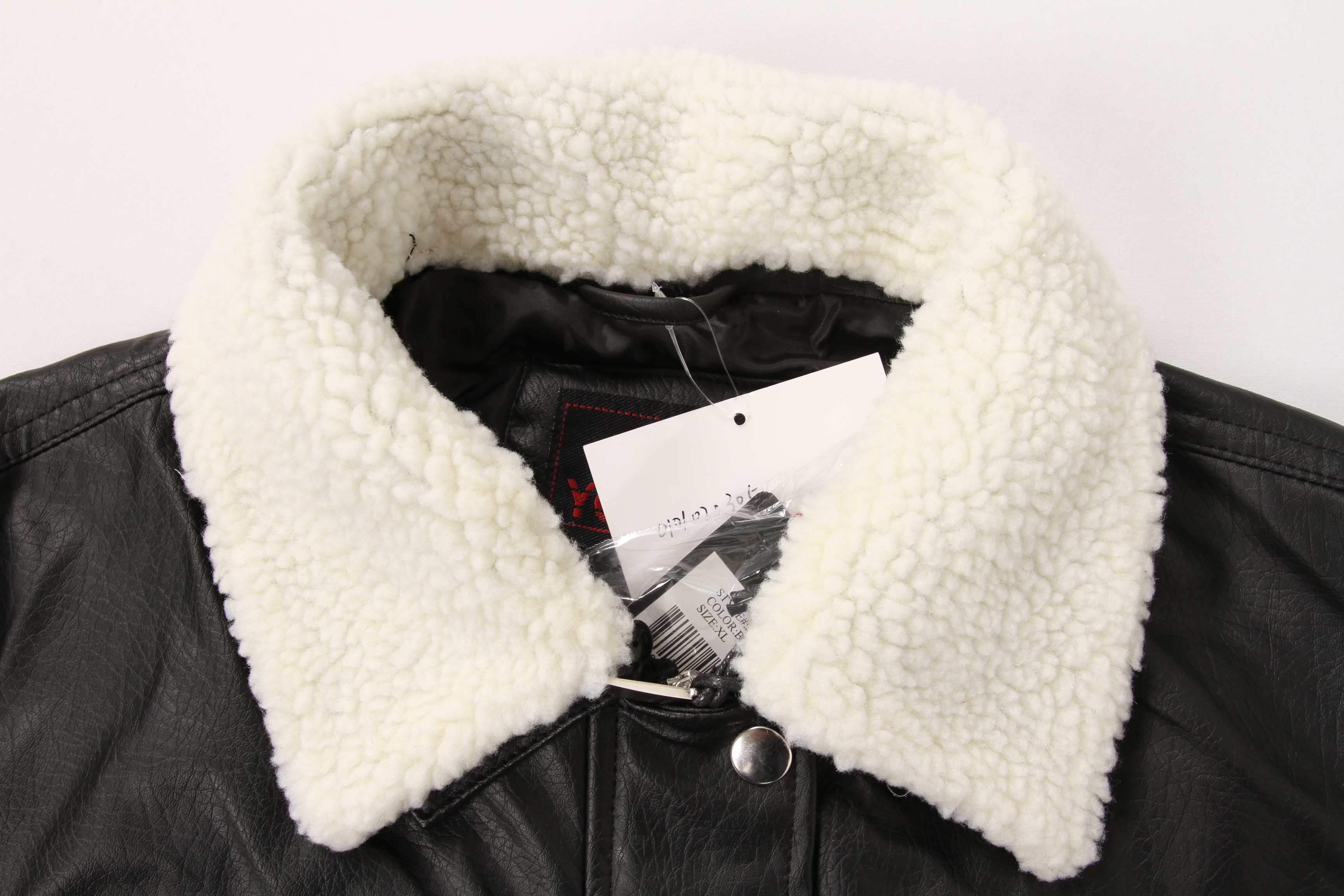 Ladies High quality leather jacket, Women's Leather jacket, Sherpa collar detachable