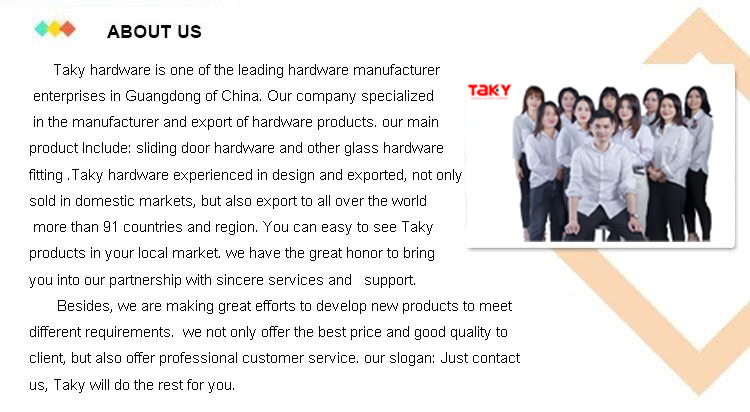 Modern Design Stainless Steel Sliding Door System Hardware for 10-12mm Thick Safe Glass