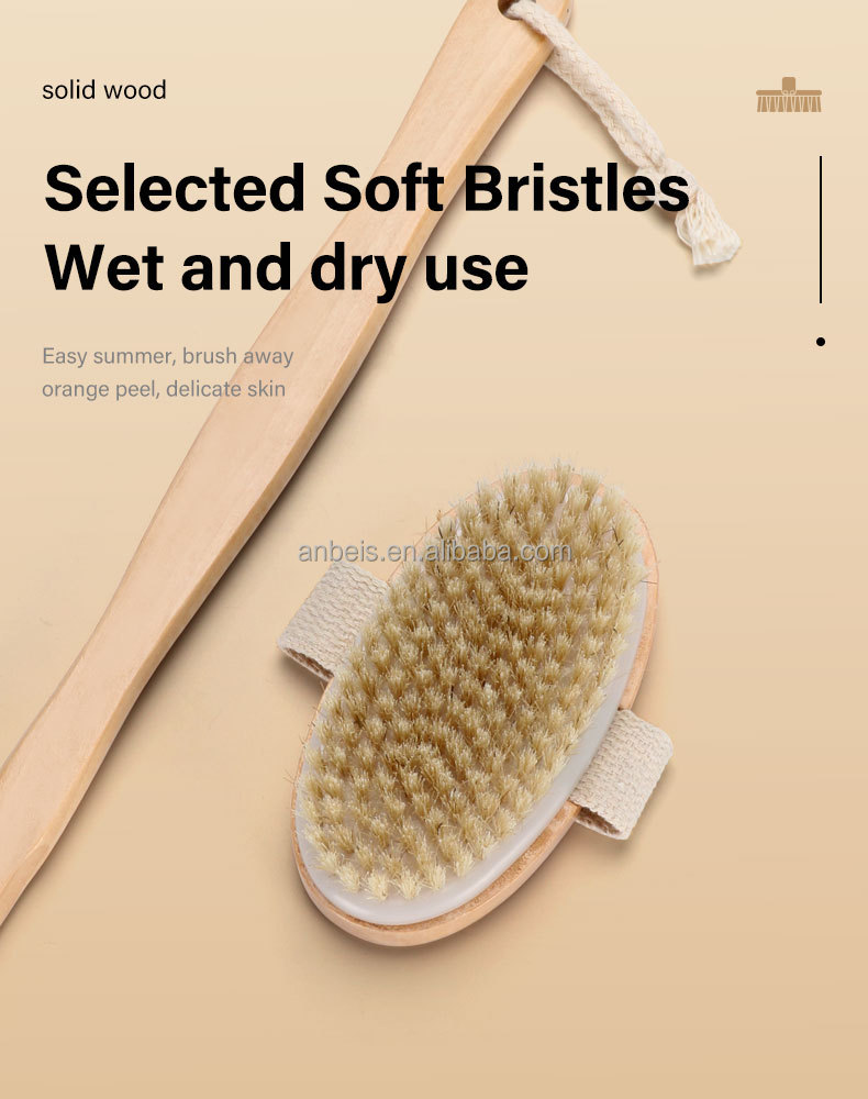 OEM Detachable Long Handle Body Scrub Brush Dry Skin Cellulite Treatment