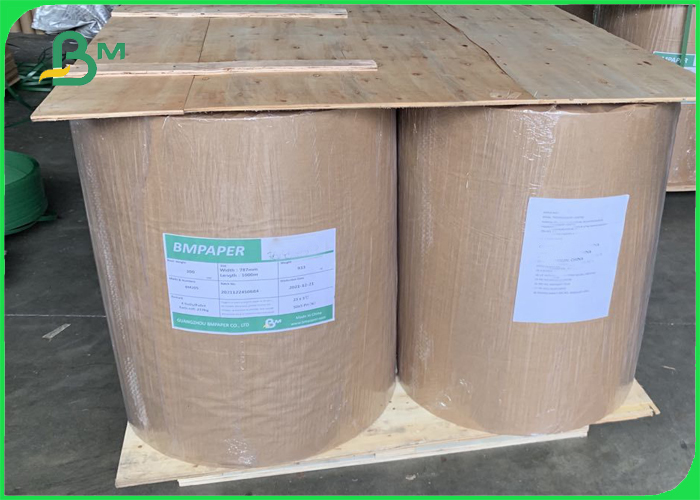 Jumbo Rolls Nature White 70gsm To 120gsm Bleached Kraft Paper For Paper Bag
