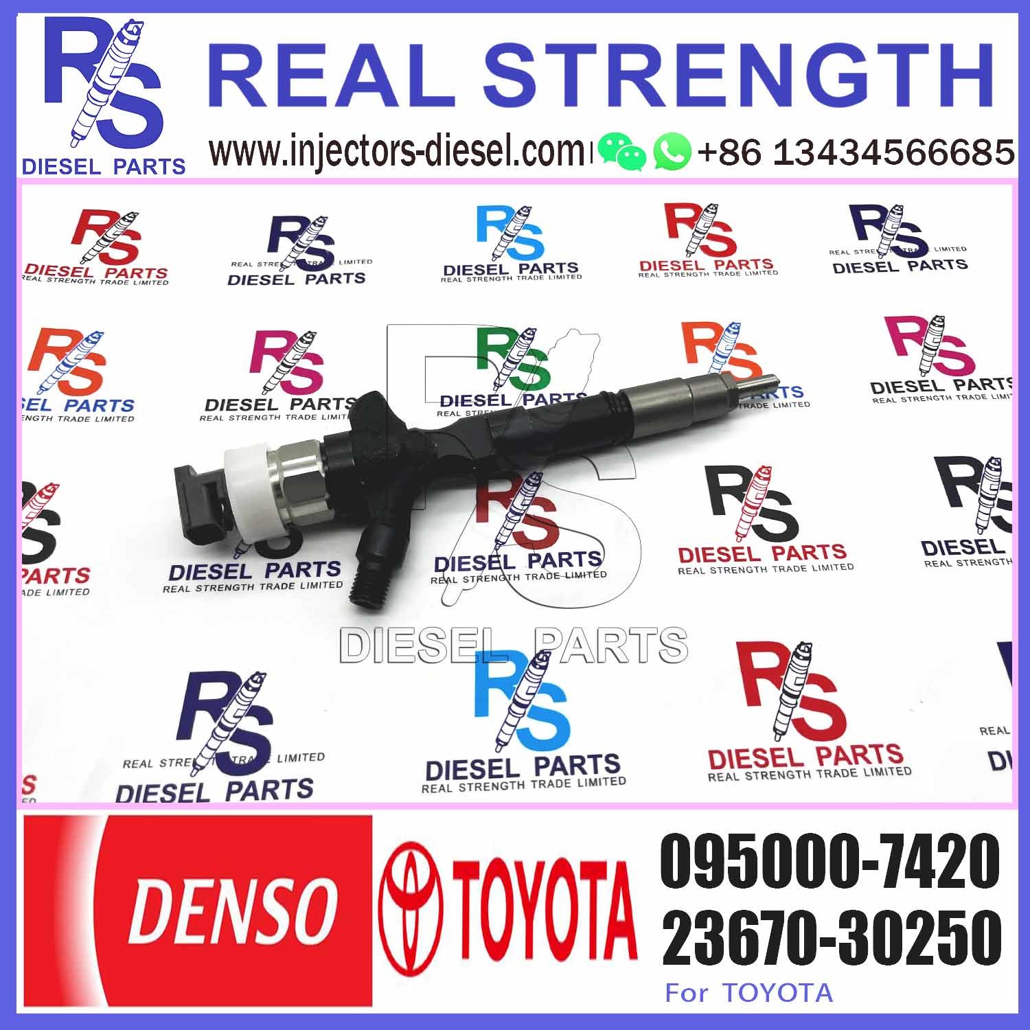 Huida Genuine And OEM Fuel Diesel Common Rail Injector 23670-30250 095000-7420 For Toyota Hiace 2.5 D-4D 2KD-FTV