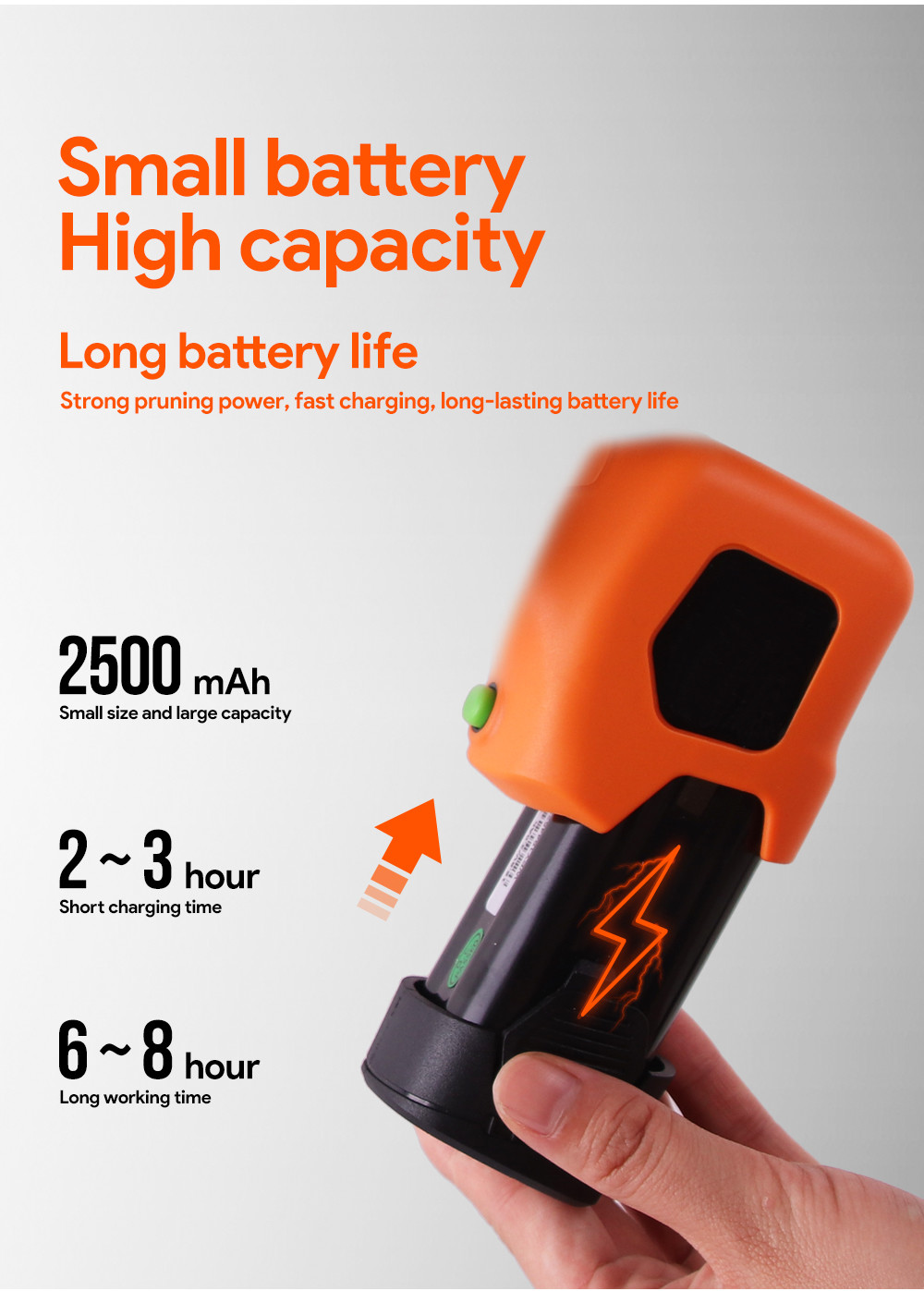 Swansoft F20 New Designed Li-ion Battery Powered Electric Pruner Scissors with 25mm cutting diameter