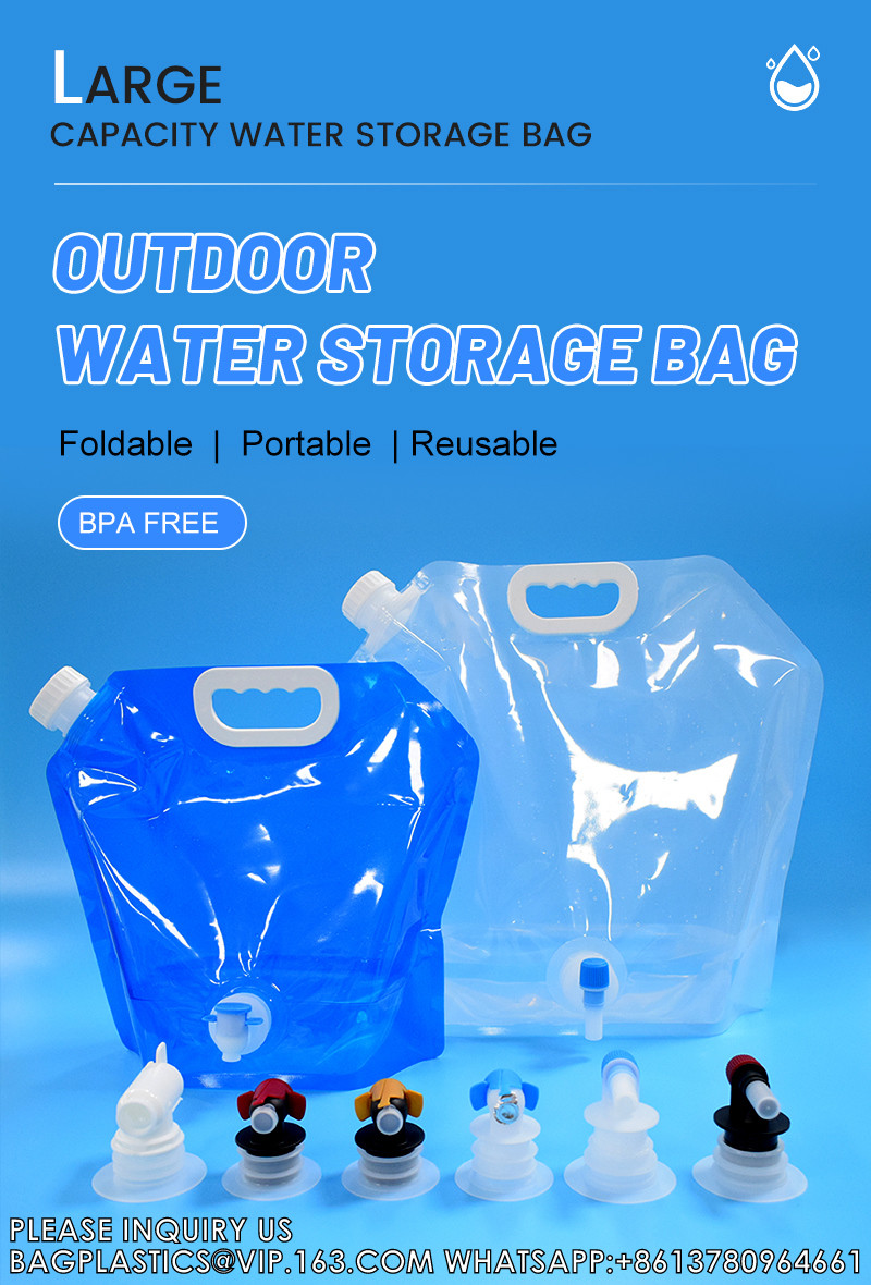 Custom Drink Liquid Spout Pouch Bag Packaging Plastic Fruit Water Juice Pouch 5L Stand Up Pouch With Tap Spout
