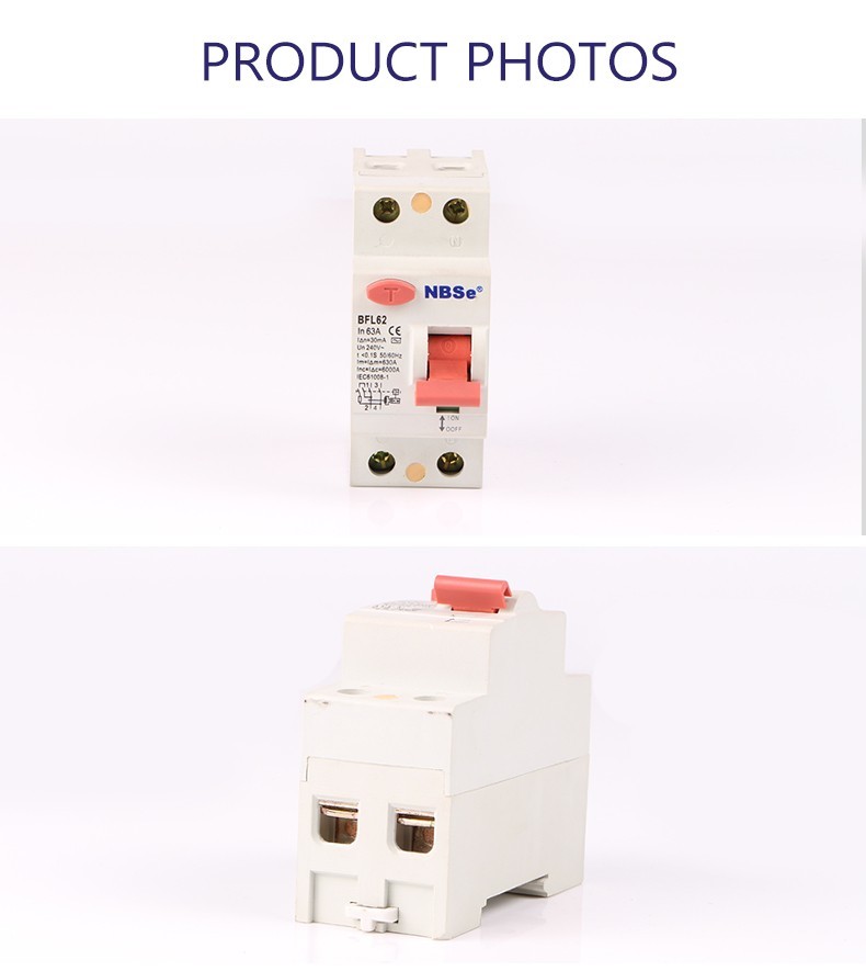 BFL62 Series Double Pole Circuit Breaker , MCB RCD Circuit Breaker Lightweight