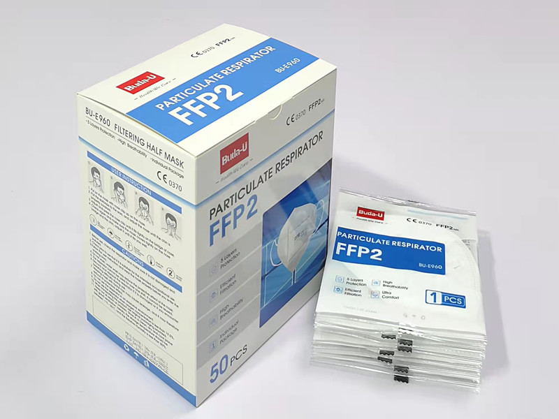 Male And Female Adults FFP2 Particulate Respirator Single Pack 50pcs/Box