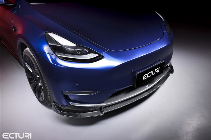 Auto Parts Carbon Fiber Body Kit for Tesla MODEL Y MODEL Y Upgraded Ecturi Style Front Shovel Diffuser Spoiler Body Kit
