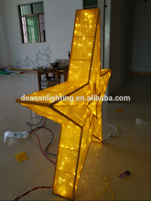 Customize commercial 3ft 4ft 5ft 6ft 8ft shopping mall large hanging LED christams star