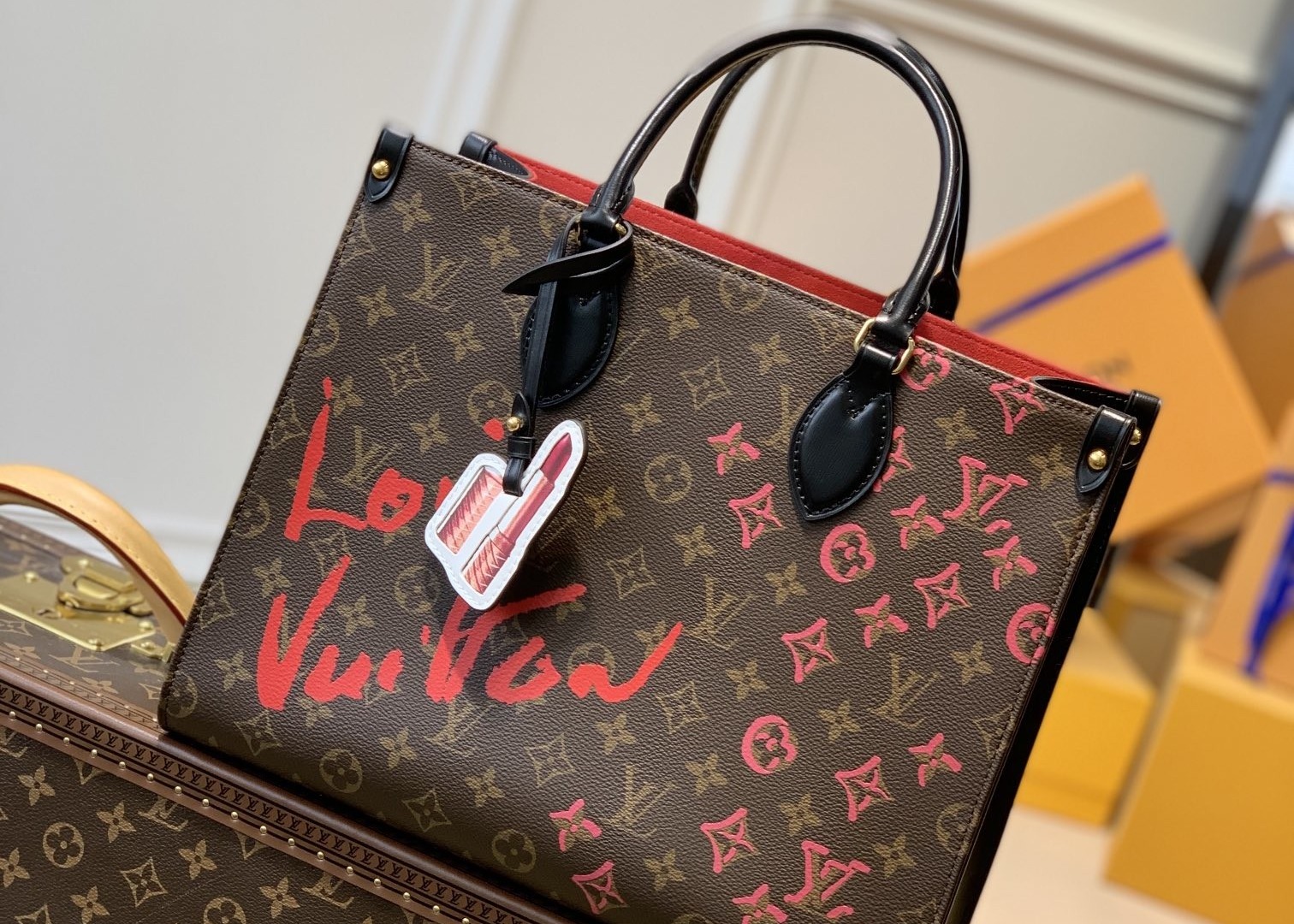 Graffiti Art Series Monogram printing leather Women fashion handbag toron handle high capicity bag
