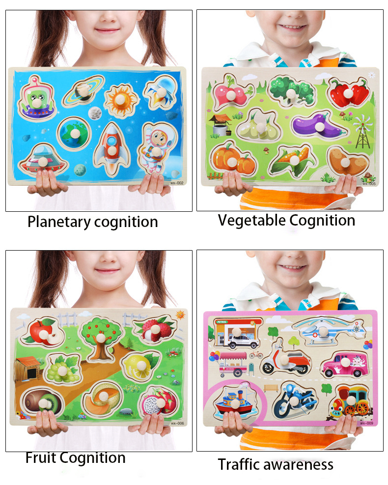 Unisex 15cm Wooden Animal Jigsaw Puzzles Wooden Educational Toys