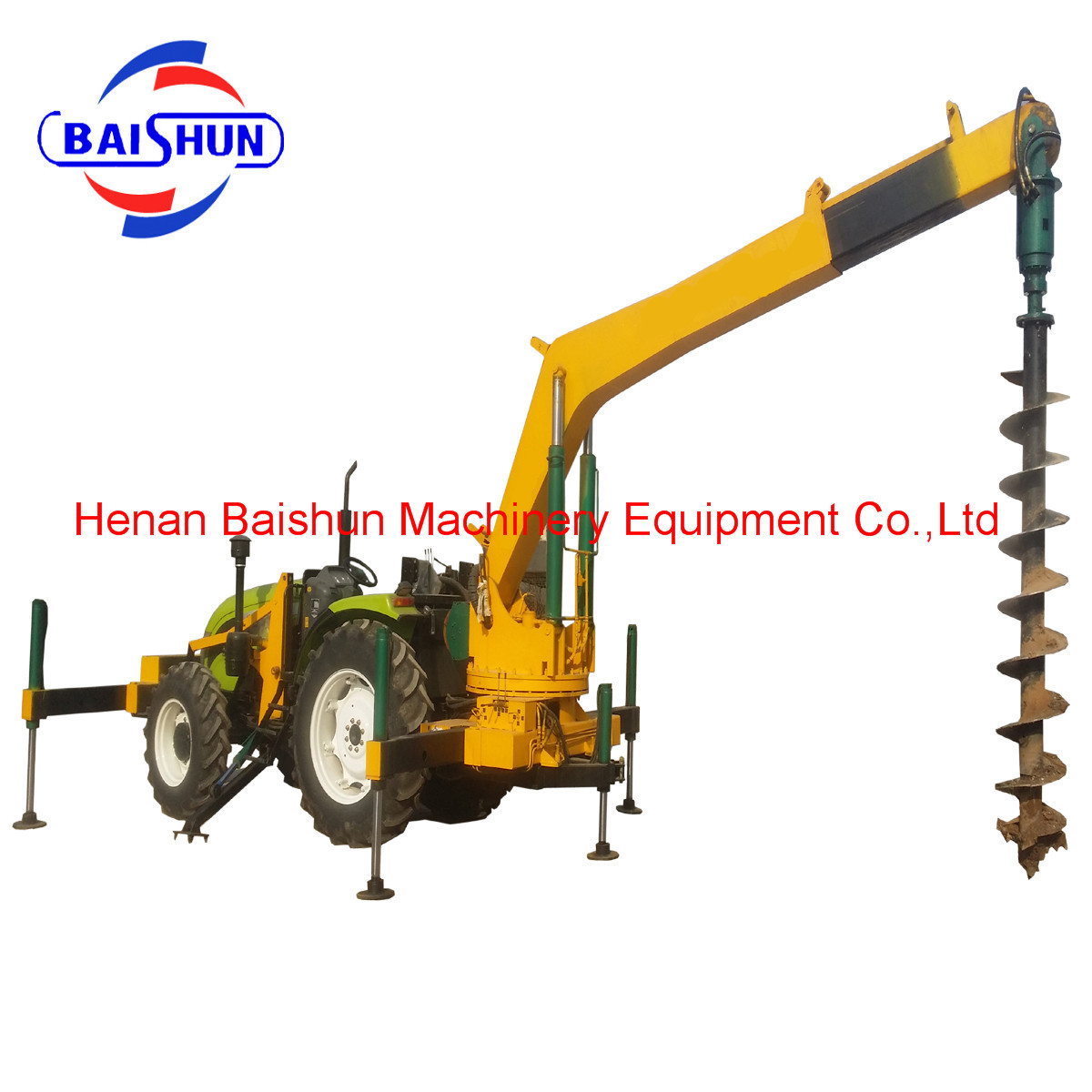 Electric Pole Installation Machine With Hand Earth Small Tractor China Brand Ground Hole Drill Auger