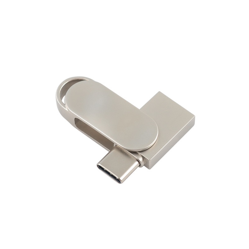 Waterproof Metal USB PD Flash Drive With Silver USB 2.0 USB 3.0 And Type C