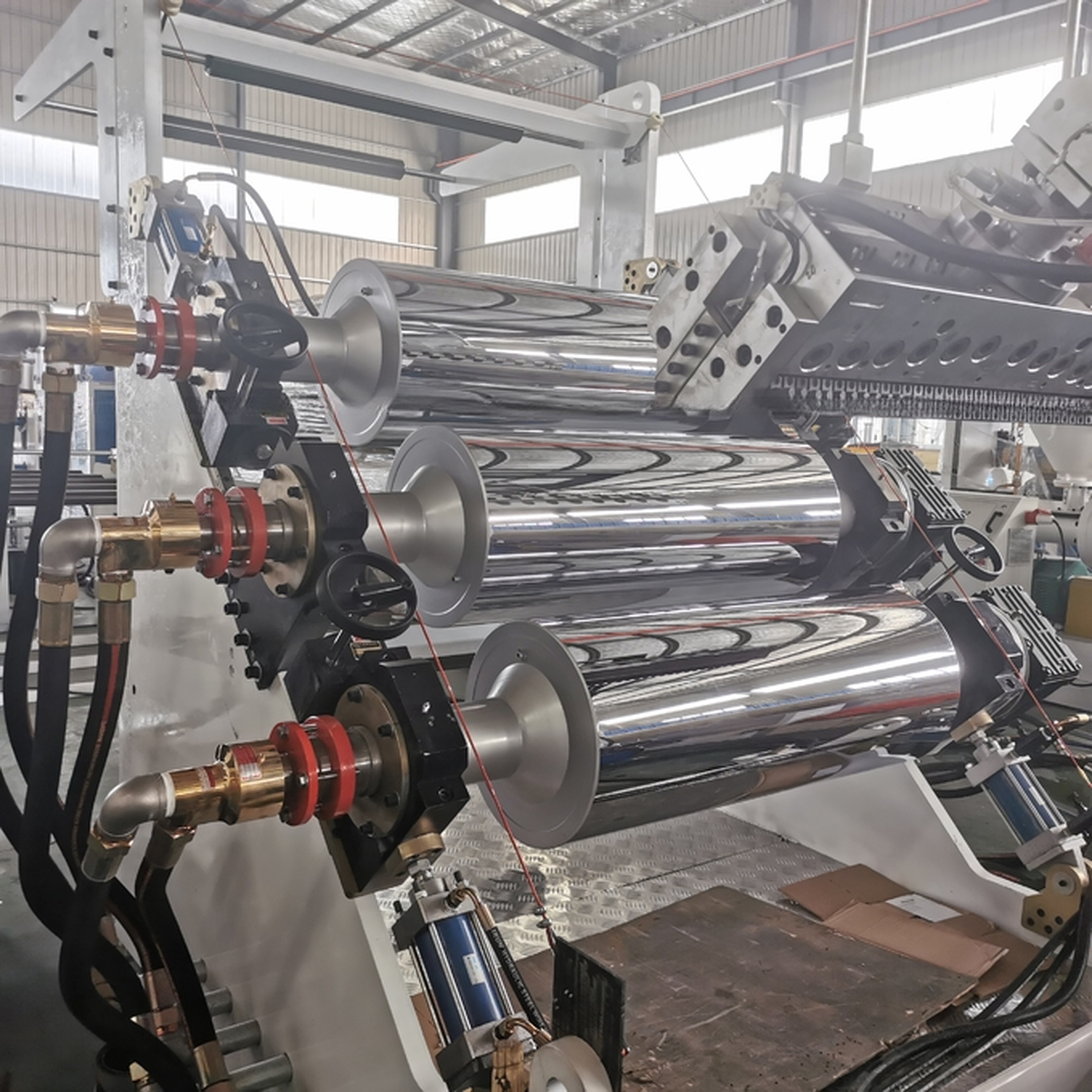Acrylic PP PE PS ABS HIPS PMMA PLA PET Sheet Making Machine with 38CrMoALA Screw Material