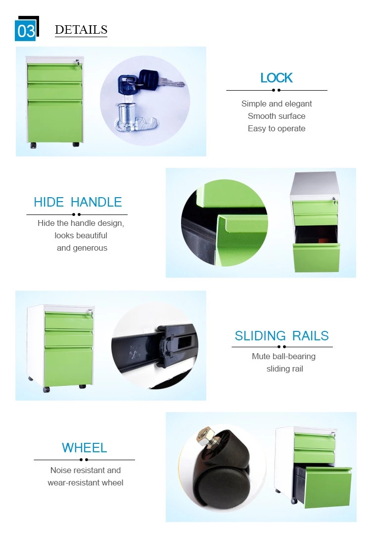 4 Drawers ISO9001 Office Filing Cabinets 0.4mm To 1.2mm