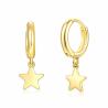 Buy cheap Customized Women Girl Fashion Jewelry Gold Plated Star Dangle Hoop Earrings 925 from wholesalers