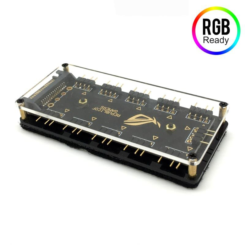 RGB hub motherboard RGB interface expansion 10 way computer motherboard 5v3 pin 12v4 pin expansion