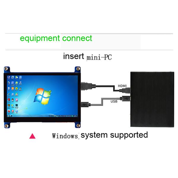 800X480 4.3 Inch Tft Display Tft Lcd Touch Screen HDMI Interface 400c/D Brightness
