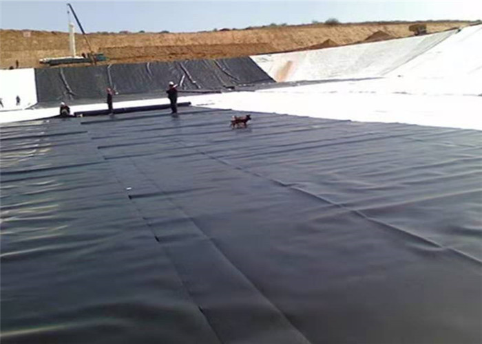 Lake Hdpe Geomembrane Pond Liner Black Color And Smooth Surface