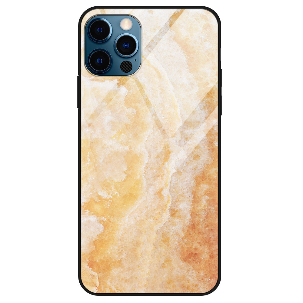 Glass Marble Phone Case Scratch Proof Soft Bumper Half Wrapped For Iphone