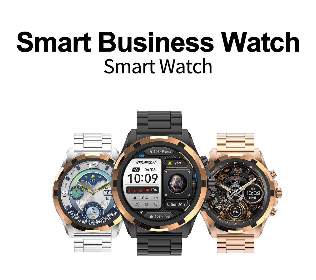 Round Shape, 1.43-inch Large Screen, Smart Watch, Bluetooth 5.0, Calls, Voice Assistant, Business Watch