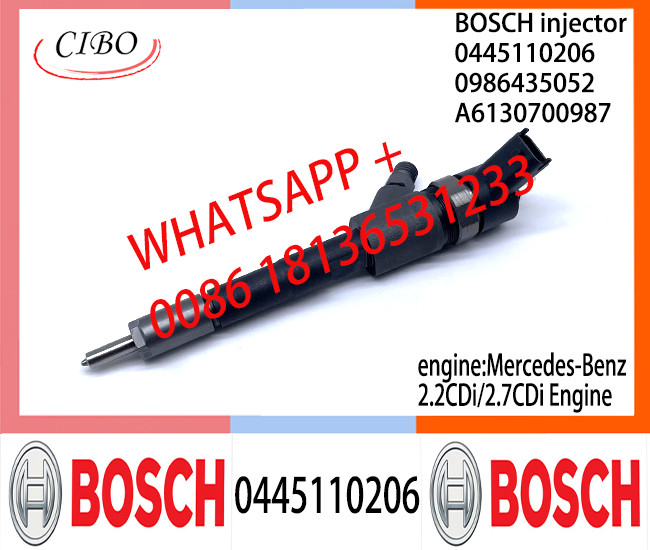 BOSCH Common fuel Injector 0445110120 0445110121 0445110206 0986435052 A6130700987 for Mercedes-Benz 2.2CDi/2.7CDi