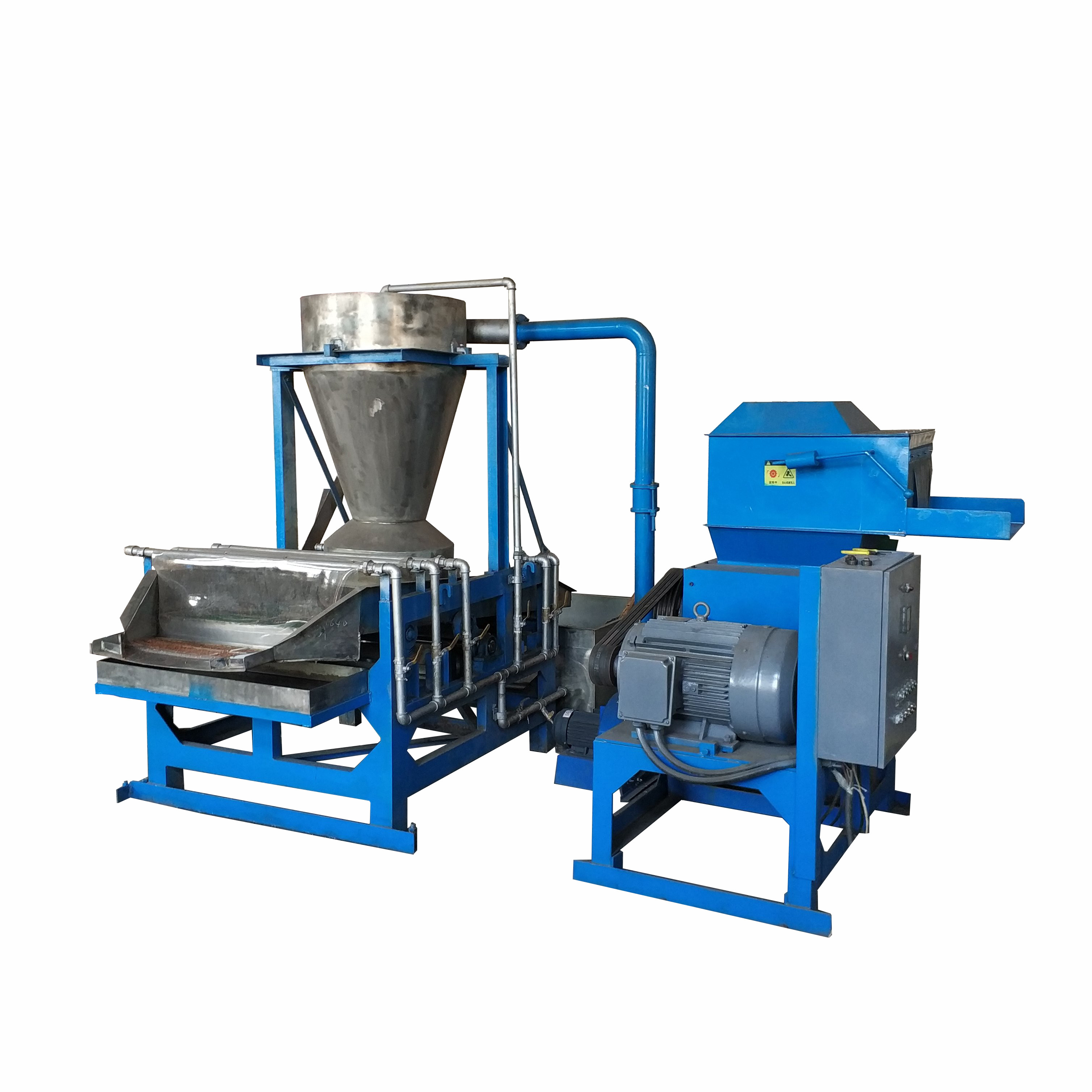 Scrap Cable Recycling Machine , Copper Wire Granulator With Belt Conveyor