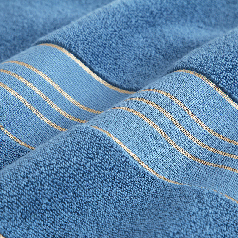 Absorption Soft Golden Satin Dobby Towel Sets for Home and hotel Customize Label
