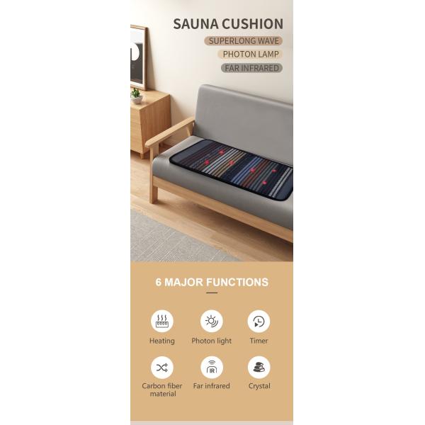 Amethyst White and Black Color Crystals PEMF Mat with Four Coils