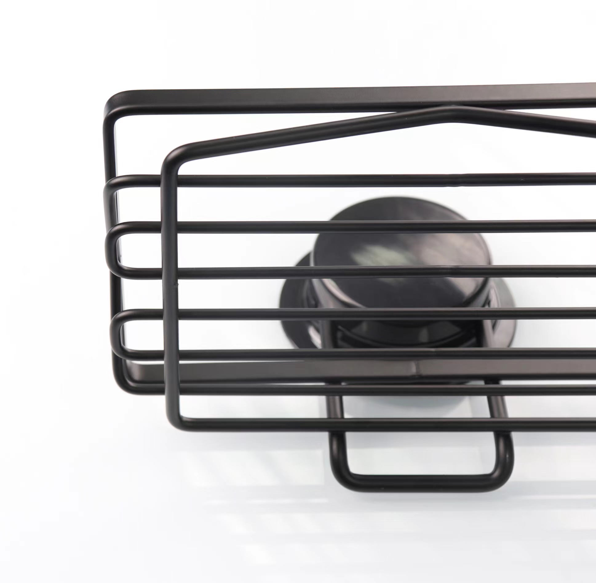 WGO 173mm Wall Hanging Soap Case Black Stainless Steel SS201